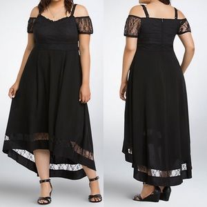 Torrid Tripp Hi-Lo Black Dress